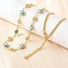 304 Stainless Steel Curb Chain Necklaces NJEW-V009-02G-3