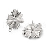 Brass Micro Pave Cubic Zirconia Stud Earring Findings KK-K371-39P-2