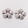 Heart Tibetan Style Charms Tibetan Silver Spacers Beads X-AC0752-NF-2