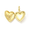 Brass Micro Pave Clear Cubic Zirconia Locket Pendants KK-H441-47LG-4