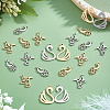 DICOSMETIC 24Pcs 6 Style 201 Stainless Steel Charms STAS-DC0008-61-5