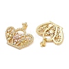Brass Micro Pave Cubic Zirconia Pendants KK-S526-09G-A-2