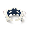 Acrylic Double Dragon Eye Open Cuff Ring RJEW-H111-02-3
