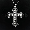 Alloy Pave White Imitation Pearl Pendant Necklaces VC9370-4-1