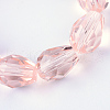 Transparent Glass Bead Strands X-GLAA-R024-6x8mm-08-1