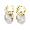 Nuggets Brass Hoop Earrings for Women EJEW-U057-06B-04GP-4