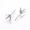 Non-Tarnish 201 Stainless Steel Stud Earring Findings STAS-I095--07P-A-2