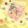70Pcs 7 Colors Two Tone Glass Beads GLAA-CJ0001-78-6