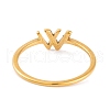 304 Stainless Steel Letter W Finger Ring for Women RJEW-C086-07-G-3