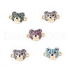 Brass Micro Pave Cubic Zirconia Connector Charms KK-M240-21-1