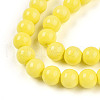 Baking Painted Opaque Glass Beads Strands GLAA-T032-P8mm-16-3