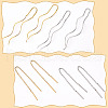 ANATTASOUL 4 Pairs 4 Style Stainless Steel Chain Tassel Ear Threads EJEW-AN0002-91-3
