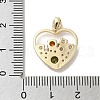 Brass Cubic Zirconia Pendants KK-M275-62G-3