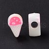 UV Plating Rainbow Iridescent Acrylic European Beads X-SACR-E009-36-4