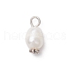 10Pcs 2 Colors Natural Cultured Freshwater Pearl Rice Pendants PALLOY-JF03922-4