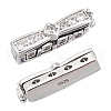   2pcs 925 Sterling Silver Rhinestone Clasps FIND-PH0020-99-7