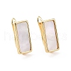 Rack Plating Brass Hoop Earring Findings with Latch Back Closure KK-D086-07G-1