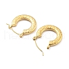 Texture Ring 304 Stainless Steel Hoop Earrings for Women EJEW-C067-05G-2