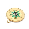 304 Stainless Steel Enamel Rhinestone Pendants STAS-L283-38G-3