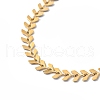 Enamel Ear of Wheat Link Chain Necklace NJEW-P220-02G-02-3
