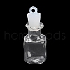 Clear Glass Wishing Bottle Pendants GLAA-A010-01F-1