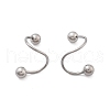 304 Stainless Steel Spiral Cartilage Earrings AJEW-A062-04P-01-4