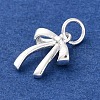 925 Sterling Silver Bowknot Charms STER-A032-03S-2