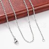 Tarnish Resistant 304 Stainless Steel Cable Chain Necklace Making STAS-P045-05P-3