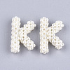 Handmade ABS Plastic Imitation Pearl Woven Beads X-FIND-T039-18-K-2