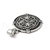 304 Stainless Steel Manual Polishing Pendants STAS-G274-13AS-3