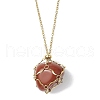 Stainless Steel Macrame Pouch Empty Stone Holder for Necklace Makings NJEW-JN04824-01-2