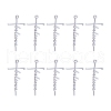 10Pcs Believe Cross Charm Pendant Cross Faith Charm Necklace Stainless Steel Pendant for Christian Religious Jewelry Gifts Making JX518A-1