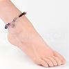 Gemstone Chip Beaded Anklets AJEW-AN00150-4