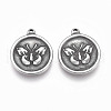 304 Stainless Steel Pendants STAS-O101-37AS-1