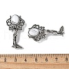 Angel Brass Natural Howlite Pendants KK-D361-02AS-31-3