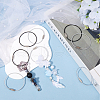 SUNNYCLUE 40Pcs 2 Colors Heavy Duty 304 Stainless Steel Wire Cable Keychains FIND-SC0012-02-4
