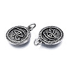 Tibetan Style Alloy Pendant Rhinestone Settings TIBE-N011-206-3