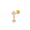 Titanium Alloy Cubic Zirconia 17 Gauge Flower Internally Threaded Labrets WG71E87-12-1