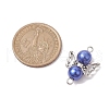 12Pcs 12 Colors Acrylic Imitation Pearl Angel Connetctor Charms with Antique Silver Tone Alloy Wings PALLOY-JF02696-3
