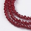 Glass Beads Strands EGLA-E057-02B-14-3