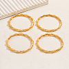 4Pcs Elegant Wave Zinc Alloy Bangle Set for Women HJ1399-1-4