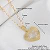 Brass Micro Pave Clear Cubic Zirconia Pendant Necklaces for Women FS-WG8D67C-02-2