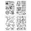 CRASPIRE 4 Sheets 4 Styles PVC Plastic Stamps DIY-CP0007-06D-8