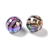 UV Plating Rainbow Iridescent Opaque Acrylic Beads MACR-K361-02C-2