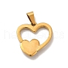 PVD Vacuum Plating 201 Stainless Steel Pendants STAS-K250-23-2