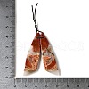 Natural Red Rainbow Jasper Pendants G-L617-H06-12x45mm-3