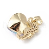 Real 18K Gold Plated Rack Plating Brass Micro Pave Cubic Zirconia Pendants KK-C015-02G-06-3