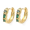 Brass Micro Pave Cubic Zirconia Hoop Earrings EJEW-A132-18G-4