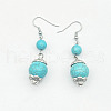 Bohemian Zinc Alloy Synthetic Turquoise Dangle Earrings LQ8241-4-1