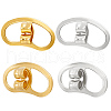 Beebeecraft 12Pcs 2 Colors Brass Earring Nuts KK-BBC0016-31-1